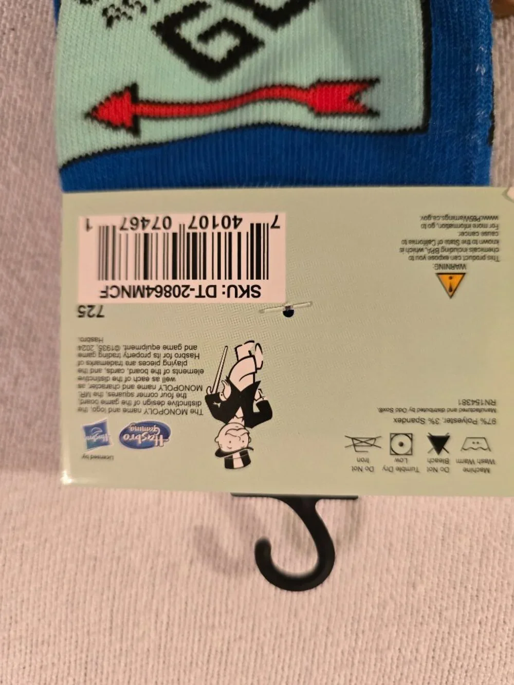 Monopoly Brand Crew Socks - Men's Size 6-12 - NWT